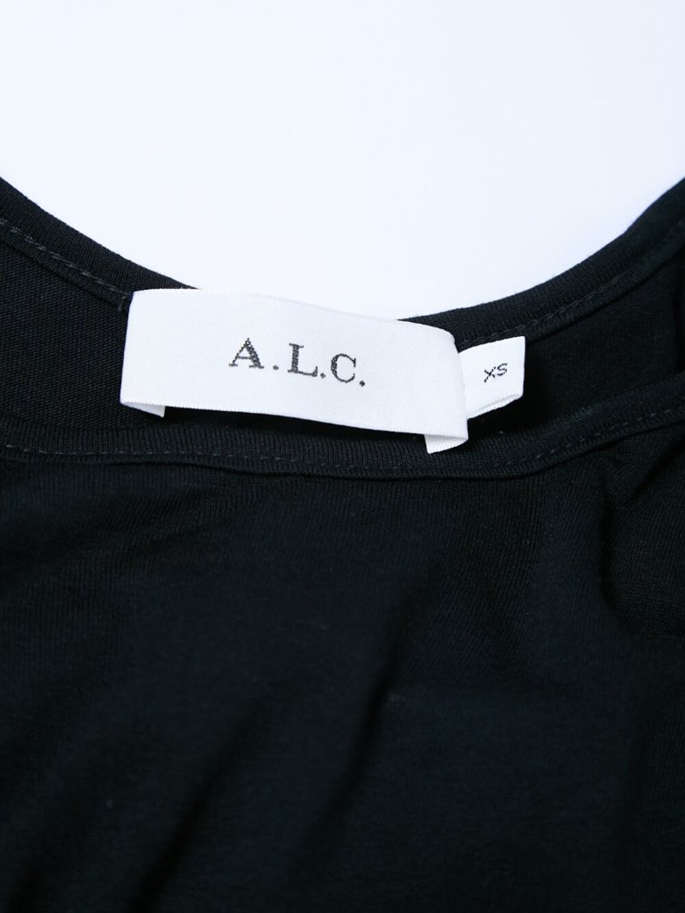 A.L.C. Lelah Ruched Side Spaghetti Thin Strap Slinky Black Midi Dress Cocktail - Picture 4 of 10